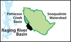 Raging River Locator Map