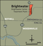 Brightwater Center and Treatment Plant map