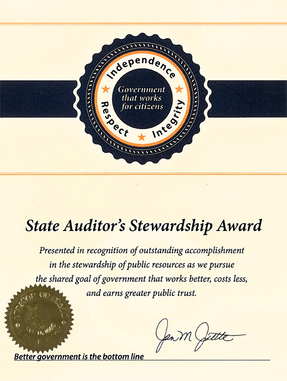 State Auditor's Stewardship Award - King County