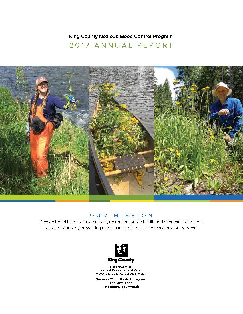 2017 Annual Report of the King County Noxious Weed Control Program - click to download file