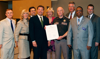 Councilmembers are joined by King County Sheriff Steve Strachan as the Council declared May 13-19