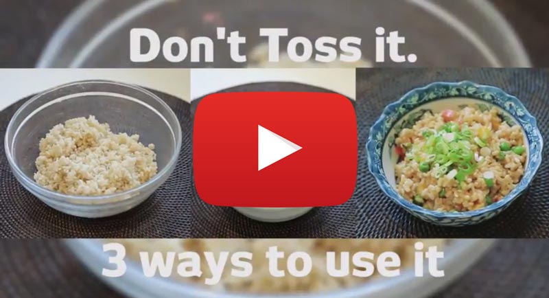 Learn how to use up leftover rice!